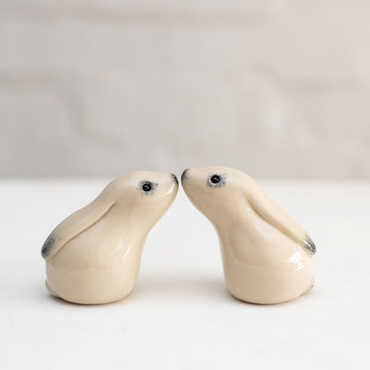 Kissing Ceramic Mountain Hares Gift Set