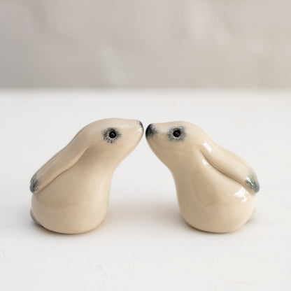 Kissing Ceramic Mountain Hares Gift Set
