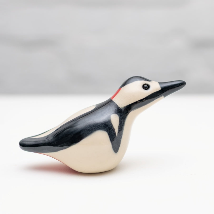 Small Ceramic Woodpecker Sculpture