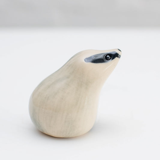 Ceramic Badger Sculpture