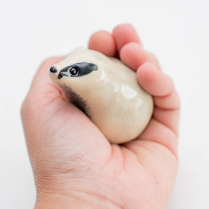 Ceramic Badger Sculpture
