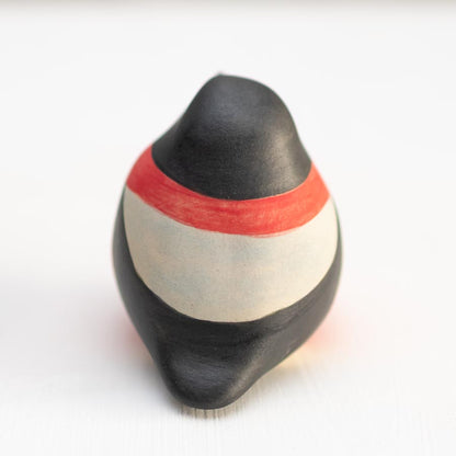 Small Ceramic Bullfinch Sculpture - Wildlife Art