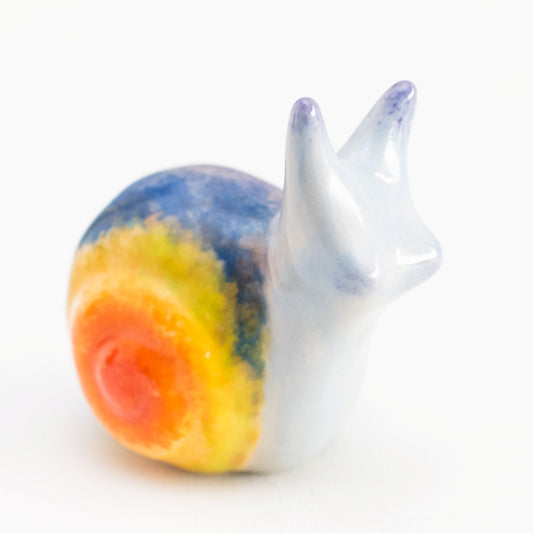 Rainbow Ceramic Snail Sculpture