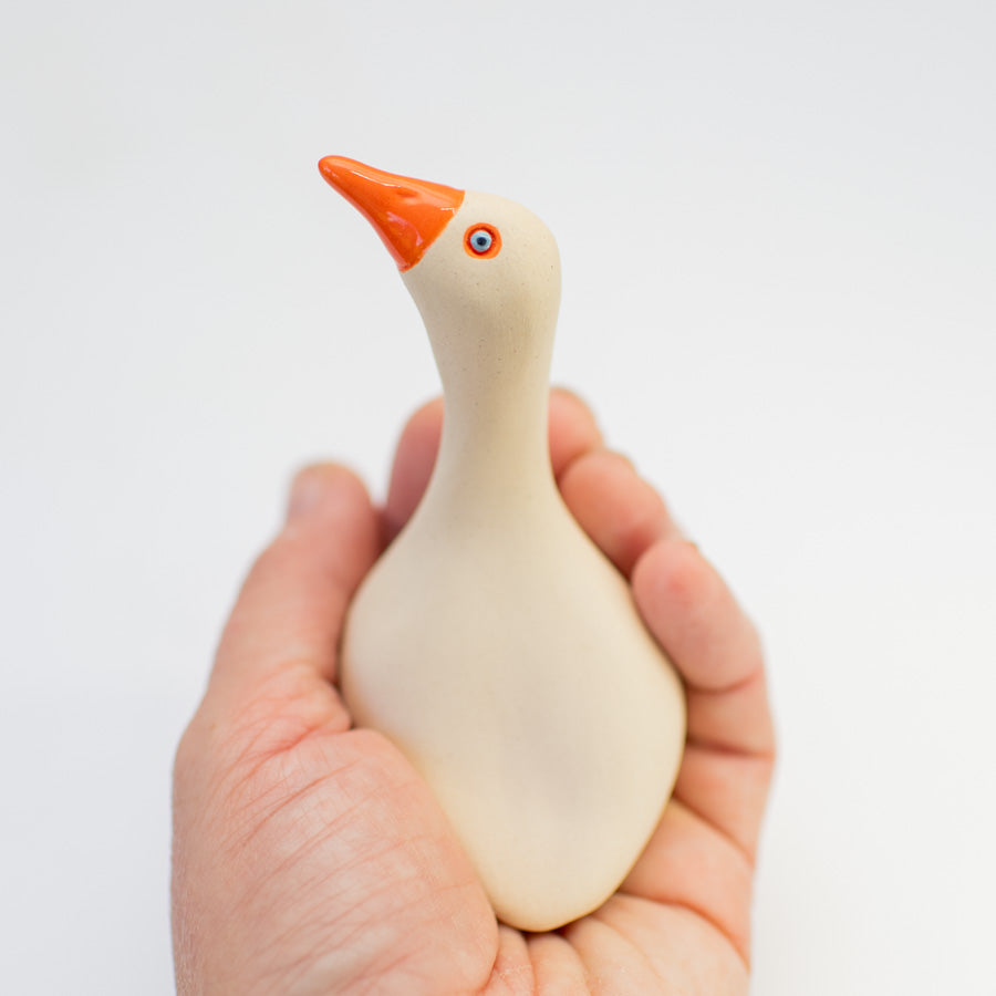Small White Goose Ceramic - sarahbrabbin
