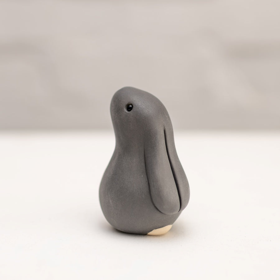 Small Ceramic Bunny - matt grey