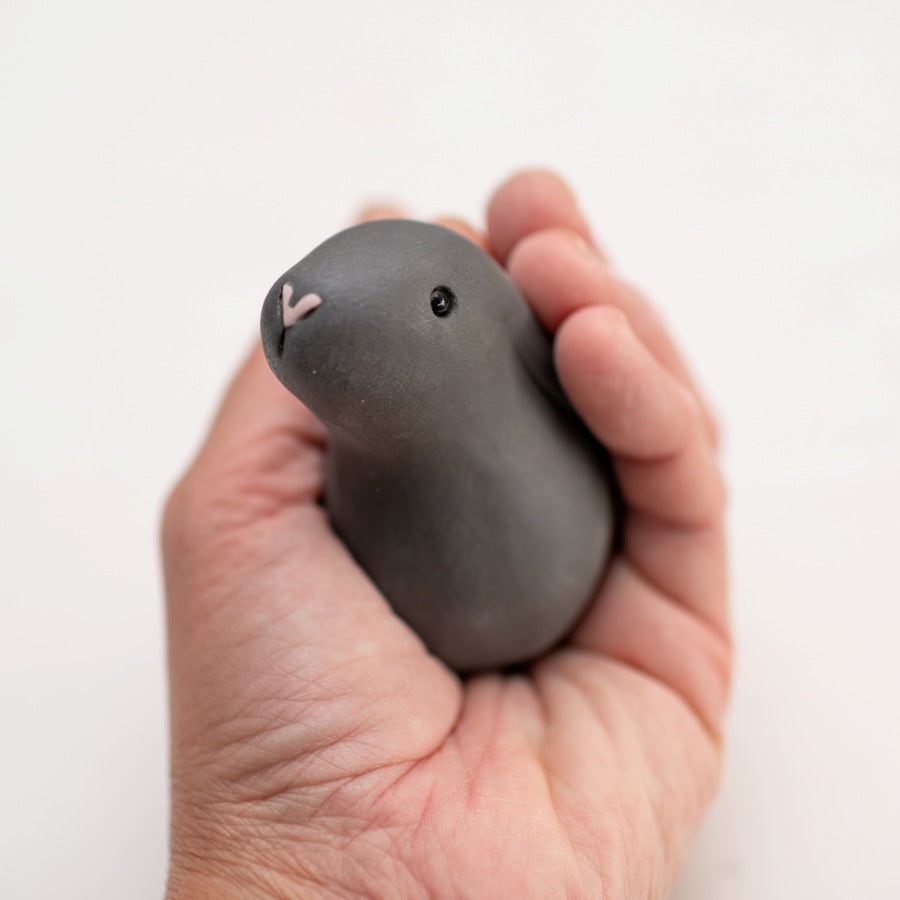 Small Ceramic Bunny - matt grey