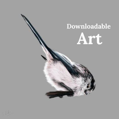 Long Tailed Tit - Downloadable Art - sarahbrabbin