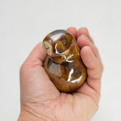 Small Ceramic Bunny - Metallic - sarahbrabbin