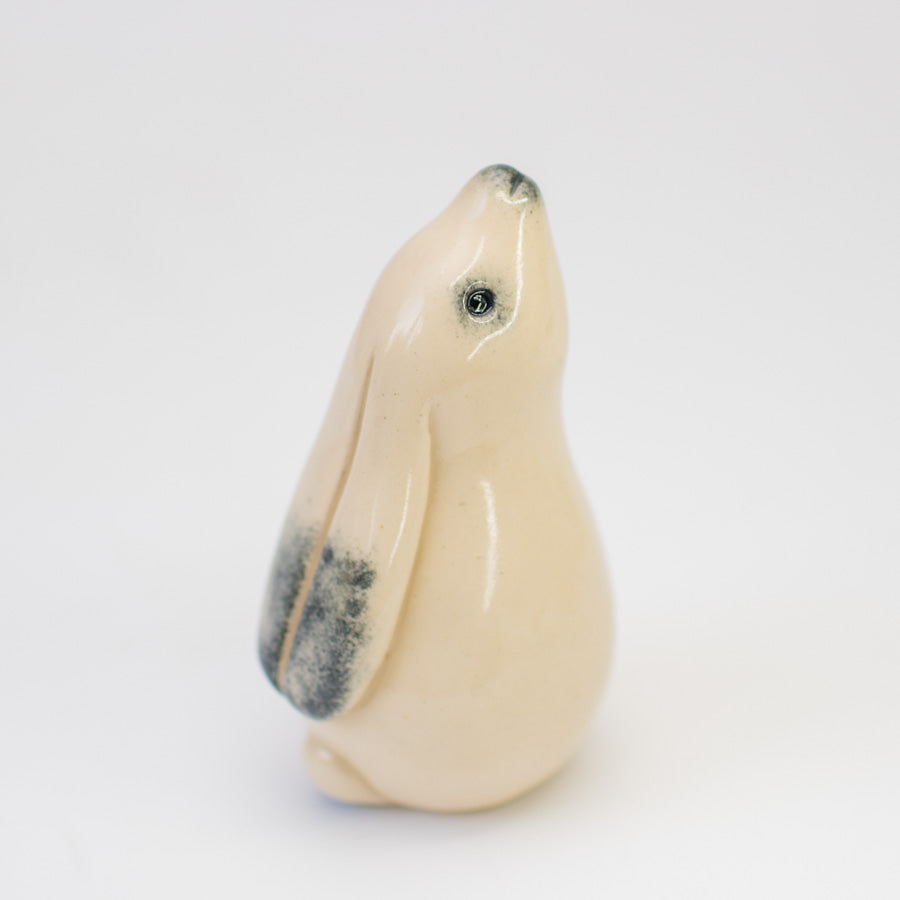 Ceramic moongazing winter hare - glossy - sarahbrabbin