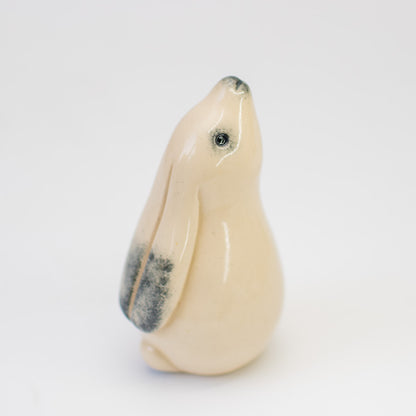Ceramic moongazing winter hare - glossy - sarahbrabbin
