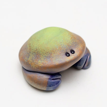 Small ceramic crab multi colour matt