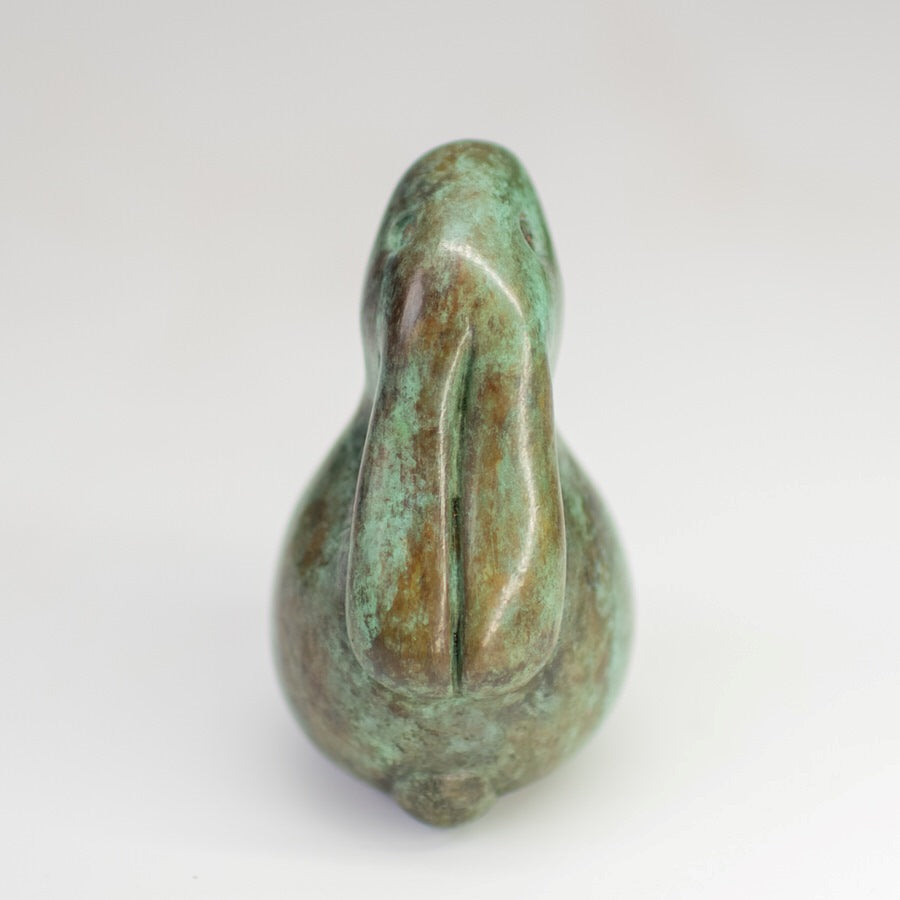 Foundry cast bronze bunny rabbit sculpture - sarahbrabbin
