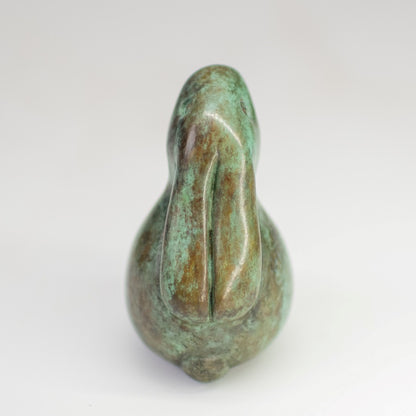 Foundry cast bronze bunny rabbit sculpture - sarahbrabbin