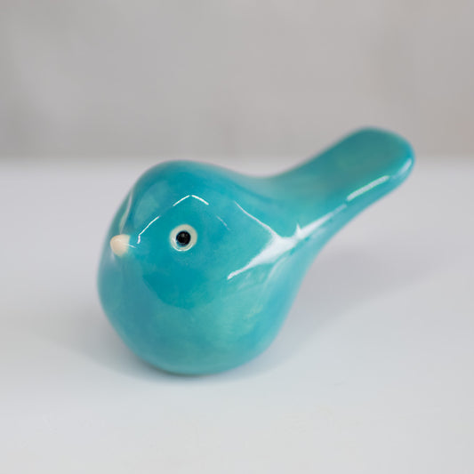 Small Ceramic Bird - Teal - sarahbrabbin