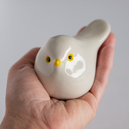 Small Ceramic Bird - White - sarahbrabbin